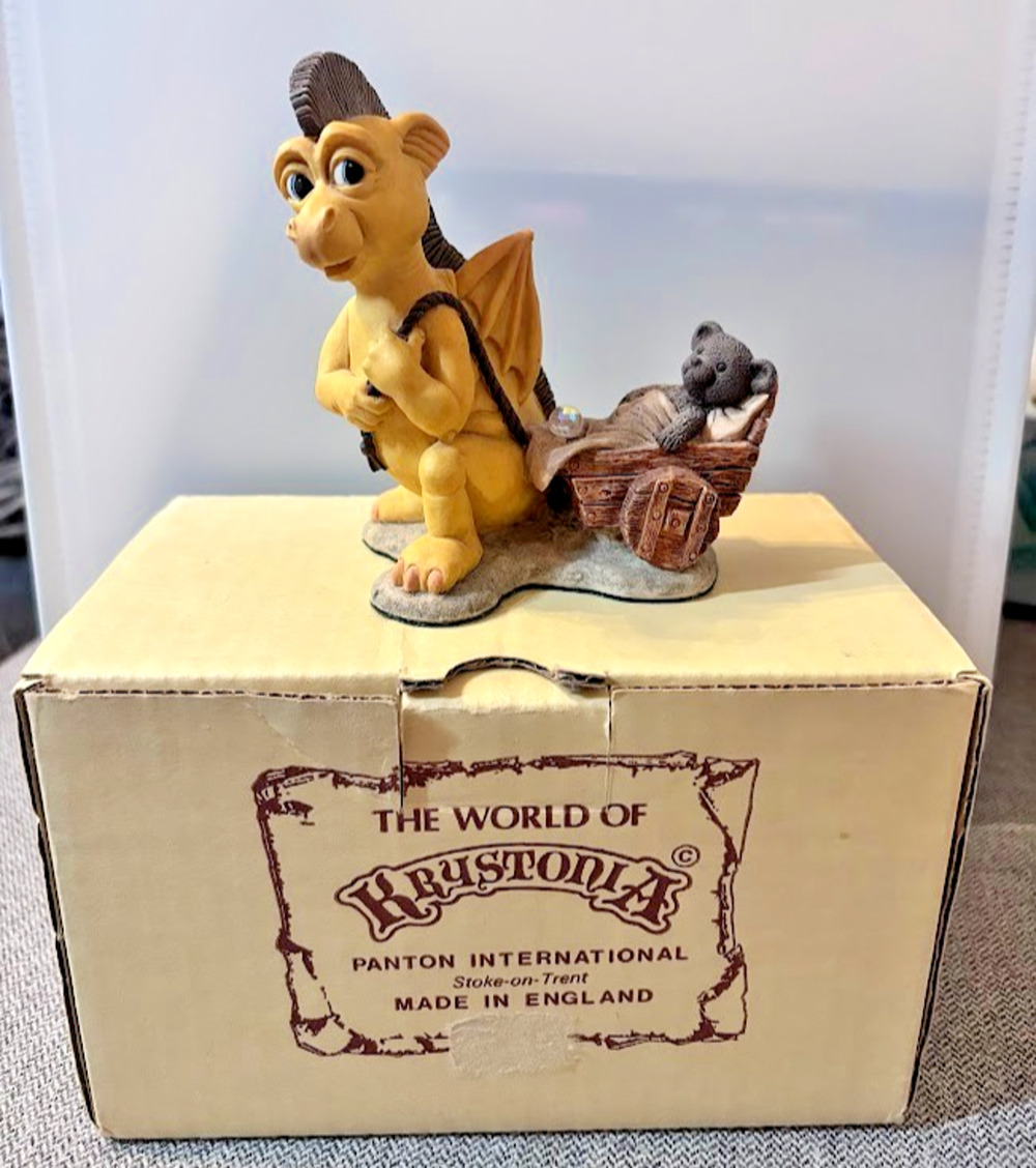 Vintage Dragon Off We Go Koozl & Teddy & Crystal World of Krystonia w/ Box